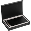 Коробка Silk с ложементом под ежедневник 13x21 см и ручку, черная, черный, картон
