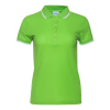 Рубашка поло женская STAN с окантовкой хлопок/полиэстер 185, 04BK, Ярко-зелёный, 185 гр/м2, хлопок
