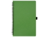 Блокнот А5 «Toledo M» с обложкой из пшеницы и пластика, зеленый, пластик, бумага