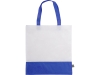 Сумка-шоппер двухцветная Reviver из нетканого переработанного материала RPET, синий, нетканый материал