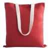 Холщовая сумка на плечо Juhu, красная, красный, плотность 240 г/м², ручки - хлопок; джут