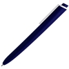 Ручка шариковая Pigra P02 Mat, темно-синяя с белым, синий, белый, пластик