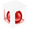 Елочный шар Finery Gloss, 10 см, глянцевый красный, красный, картон, стекло