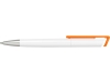 Ручка-подставка «Кипер», белый, оранжевый, пластик