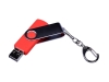 USB 2.0/micro USB/Type-C- флешка на 16 Гб c поворотным механизмом, красный, пластик