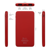 Внешний аккумулятор Bplanner Power 1 ST, софт-тач, 5000 mAh (Красный), красный, пластик, soft touch