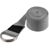 Ремень для йоги Loka, серый, серый, лента - хлопок; нашивка - полиэстер; фиксатор - металл