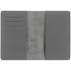 Обложка для паспорта Alaska, серая, серый, натуральная кожа; покрытие софт-тач