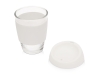 Стеклянный стакан с силиконовой крышкой и манжетой «Monday», белый, прозрачный, стекло, силикон