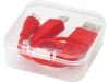 Двусторонний кабель для зарядки Ario «3-в-1» в тканевой оплетке, красный, пластик