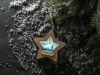Новогодняя подвеска с подсветкой «Звезда», синий, натуральный, разноцветный, дерево