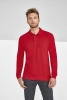 Рубашка поло мужская с длинным рукавом Winter II 210 бордовая, бордовый, хлопок
