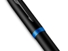 Ручка-роллер Parker «IM Vibrant Rings Flame Blue», черный, металл