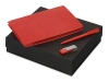 Подарочный набор «Notepeno» с блокнотом А5, флешкой и ручкой, красный, кожзам, soft touch