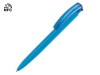 Ручка пластиковая шариковая трехгранная «Trinity K transparent Gum» soft-touch с чипом передачи информации NFC, голубой, soft touch