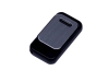 USB 2.0- флешка промо на 8 Гб прямоугольной формы, выдвижной механизм, черный, пластик