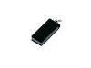 USB 2.0- флешка мини на 16 Гб с мини чипом в цветном корпусе, черный, металл