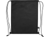 Рюкзак-мешок Reviver из нетканого переработанного материала RPET, черный, нетканый материал