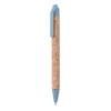 Ручка шариковая пробковая, синий, пластик