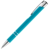 Ручка шариковая Keskus Soft Touch, бирюзовая, бирюзовый
