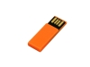 USB 2.0- флешка промо на 16 Гб в виде скрепки, оранжевый, пластик