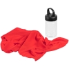 Охлаждающее полотенце Frio Mio в бутылке, красное, красный, пластик