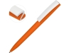 Ручка пластиковая soft-touch шариковая «Zorro», белый, оранжевый, soft touch