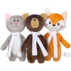 Мягкая игрушка Beastie Toys, мишка с белым шарфом, белый, велюр; набивка, шарфик - полиэстер 100%