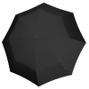 Складной зонт U.090, черный, черный, купол - эпонж, 280t; спицы - стеклопластик