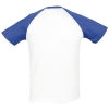 Футболка мужская двухцветная Funky 150, белая с ярко-синим, белый, хлопок