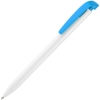 Ручка шариковая Favorite, белая с голубым, белый, голубой, пластик