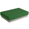 Коробка подарочная CRAFT BOX, 17,5*11,5*4 см, серый, зеленый, картон 350 гр/м2, серый, зеленый, картон