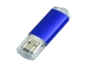 USB 2.0- флешка на 32 Гб с прозрачным колпачком, синий, металл