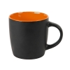 Кружка INTRO, черный с оранжевым, 350 мл, керамика, черный, оранжевый, керамика