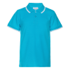 Рубашка поло детская  STAN с окантовкой хлопок/полиэстер 185, 04TJ, Бирюзовый, бирюзовый, 185 гр/м2, хлопок