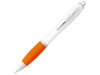 Ручка пластиковая шариковая «Nash», белый, оранжевый, пластик