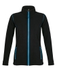 Куртка женская Nova Women 200, черная с ярко-голубым, черный, голубой, полиэстер 100%, плотность 200 г/м²; флис, (микрофлис)