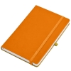 Бизнес-блокнот А5  "Silky", оранжевый,  твердая обложка,  в клетку, оранжевый, pu silk touch