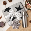 Подарочный набор STARNIGHT: шарф, бутылка для воды, украшение новогоднее, серый, несколько материалов
