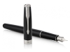 Перьевая ручка Parker Sonnet, F, черный, серебристый, металл