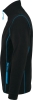 Куртка мужская Nova Men 200, черная с ярко-голубым, черный, голубой, полиэстер 100%, плотность 200 г/м²; флис, (микрофлис)