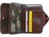 Набор «Фрегат»: портмоне, часы карманные на подставке, нож для бумаг, коричневый, желтый, металл, кожа