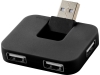 USB Hub «Gaia» на 4 порта, черный, пластик