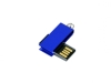 USB 2.0- флешка мини на 16 Гб с мини чипом в цветном корпусе, синий, металл