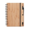 Бамбуковый блокнот с ручкой, бежевый, бамбук
