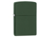Зажигалка ZIPPO Classic с покрытием Green Matte, зеленый, металл