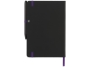 Блокнот А5 «Noir Edge», черный, фиолетовый, пластик
