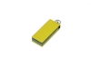 USB 2.0- флешка мини на 16 Гб с мини чипом в цветном корпусе, желтый, металл