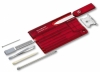 Набор инструментов SwissCard Quattro, красный, красный, пластик; металл