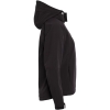 Куртка женская Hooded Softshell черная, черный, микрофлис и сетка, 340 г/м²; подкладка - полиэстер 100%, внешняя сторона - полиэстер 94%; эластан 4%; софтшелл
